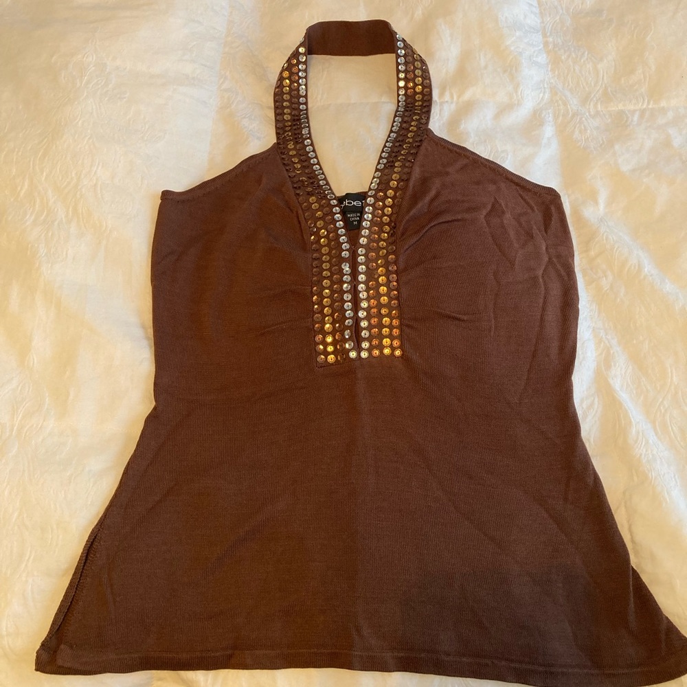 Bebe Sequin Halter